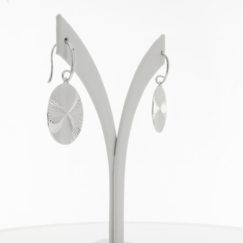Sterling Silver Reflections Hook Earrings-Earrings-Walker & Hall