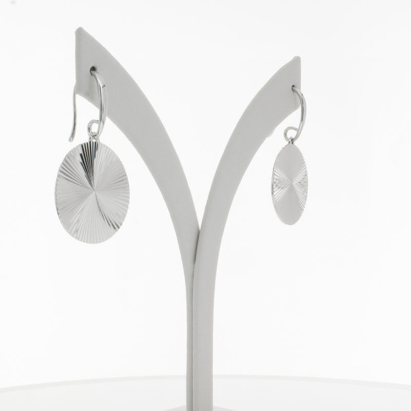 Sterling Silver Reflections Hook Earrings-Earrings-Walker & Hall
