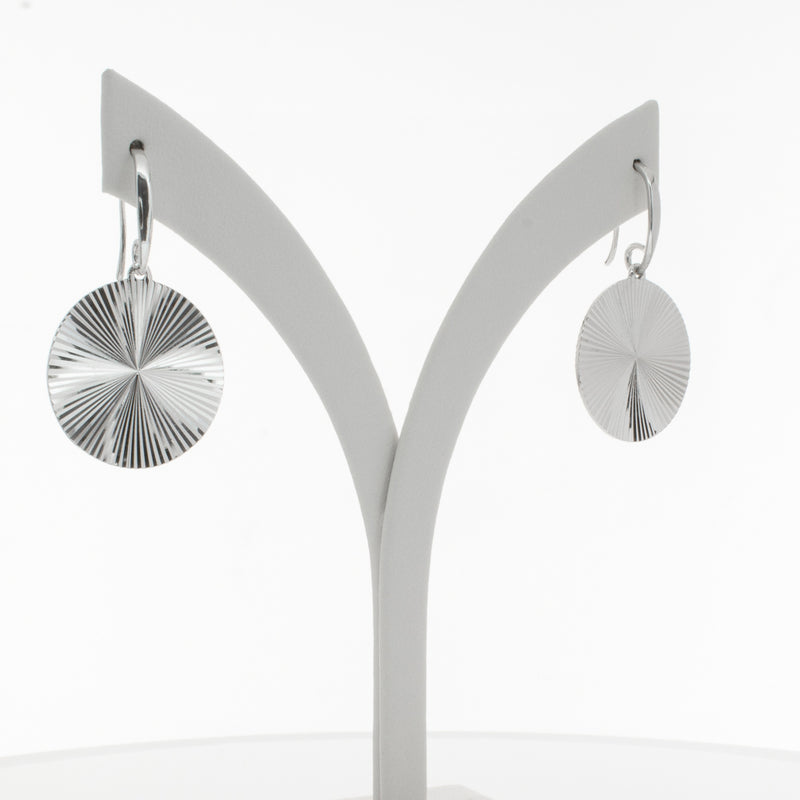 Sterling Silver Reflections Hook Earrings-Earrings-Walker & Hall