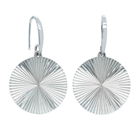 Sterling Silver Reflections Hook Earrings-Earrings-Walker & Hall