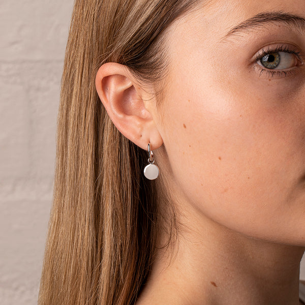 Sterling Silver Cosy Earrings With Pebble Drop - Walker & Hall