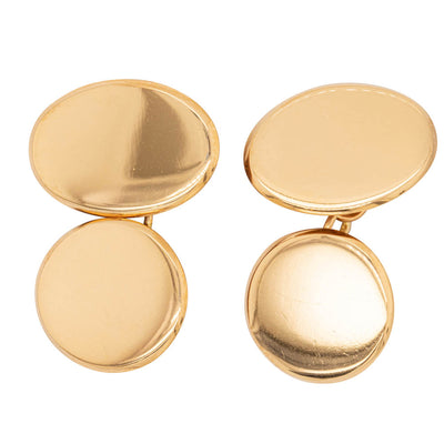 Deja Vu 22ct Yellow Gold Cufflinks-Cufflinks-Walker & Hall