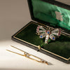 Vintage 9ct Rose Gold & Sterling Silver .30ct Diamond & Gemstone Butterfly Brooch/Hair-Pin - Brooch - Walker & Hall