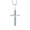Sterling Silver Rounded Cross Pendant - Necklace - Walker & Hall