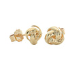 9ct Yellow Gold Classic Knot Studs - Earrings - Walker & Hall