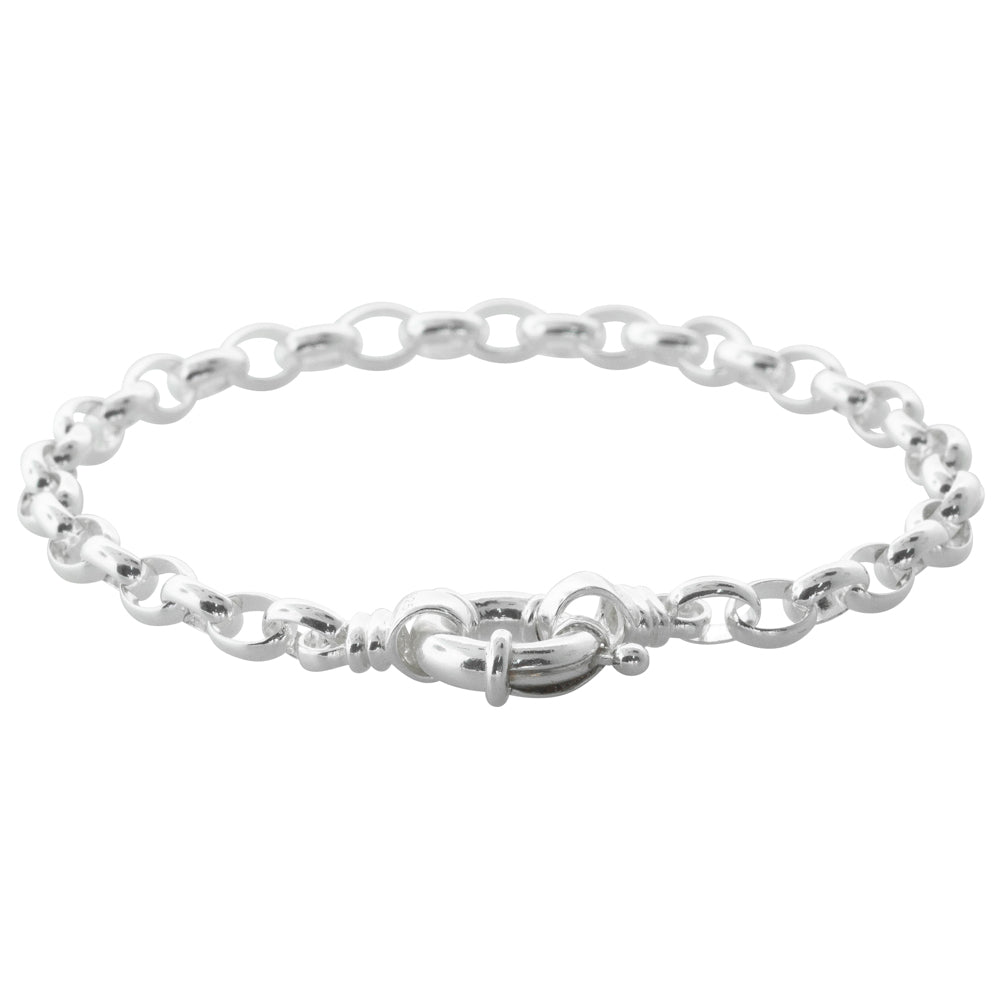 Bevilles 45cm 2.5mm Width Oval Belcher Chain in Sterling Silver
