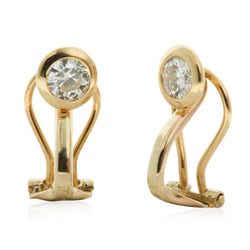 9ct & 18ct Yellow Gold Diamond Clip On Earrings - Walker & Hall