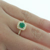 18ct Yellow Gold Emerald And Diamond Halo Ring - Walker & Hall