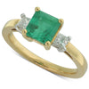 18ct Yellow And 18ct White Gold Emerald And Diamond Ring - Walker & Hall