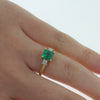 18ct Yellow And 18ct White Gold Emerald And Diamond Ring - Walker & Hall