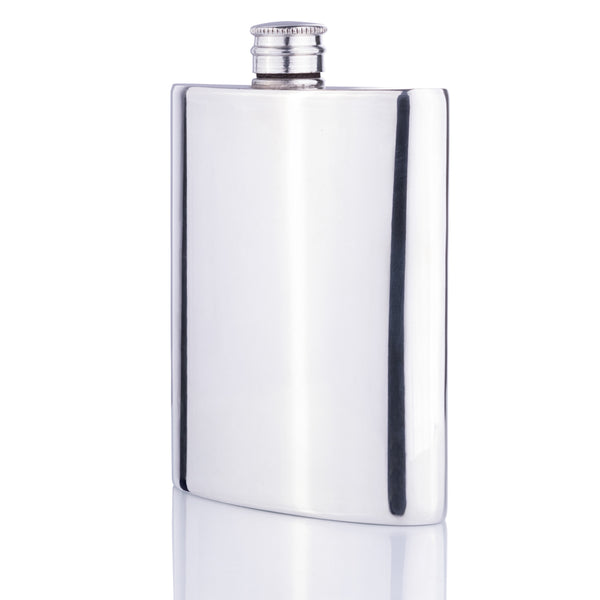 English Pewter Hip Flask - Walker & Hall