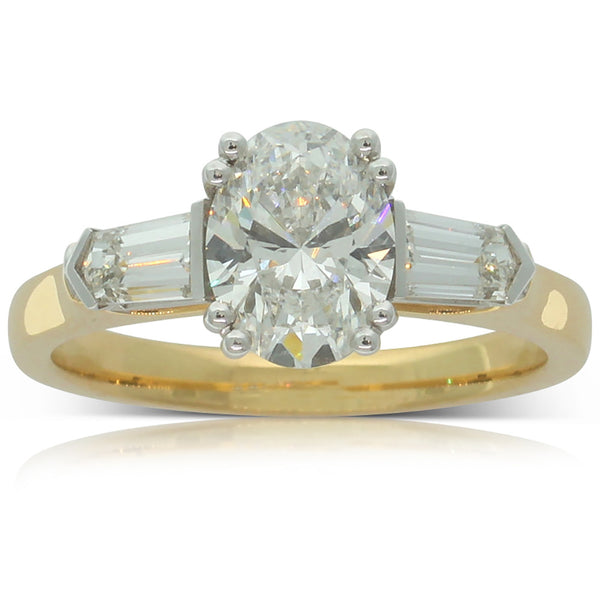 18ct Yellow And 18ct White Gold Diamond Ring - Walker & Hall