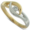 18ct Yellow Gold & 18ct White Gold Diamond Solitaire Ring - Walker & Hall