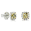 18ct White Gold Yellow Diamond Stud Earrings - Walker & Hall