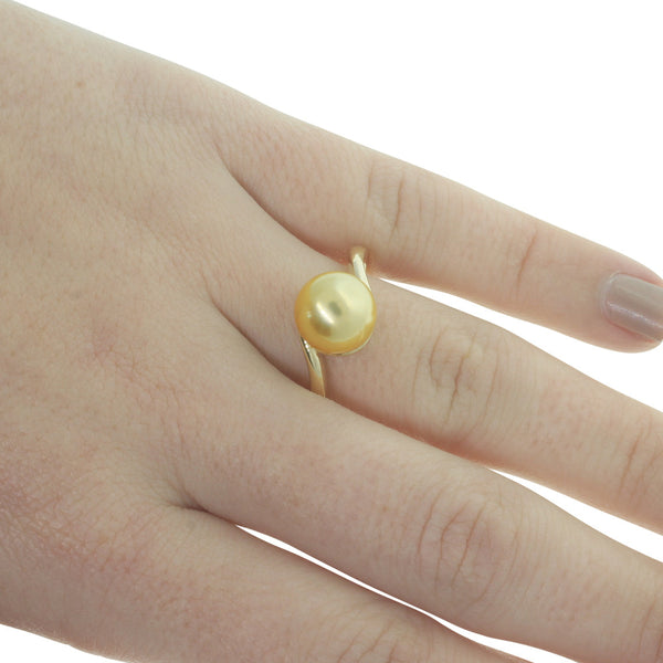 18ct Yellow Gold Cultured South Sea Pearl Ring - Walker & Hall