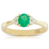 18ct Yellow Gold Emerald And Diamond Ring - Walker & Hall