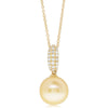 18ct Yellow Gold Pearl & Diamond Pendant - Walker & Hall