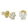 18ct Yellow Gold 1.18ct Diamond Lily Stud Earrings - Walker & Hall