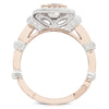 18ct White & Rose Gold .20ct Pink Diamond Halo Ring - Walker & Hall