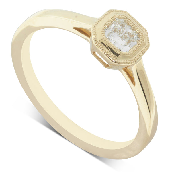 18ct Yellow Gold Diamond Solitaire Ring - Walker & Hall