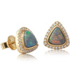 18ct Yellow Gold Opal & Diamond Earrings - Walker & Hall