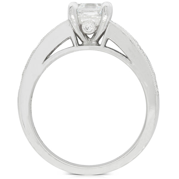 18ct White Gold 1.00ct Diamond & Sapphire Ring - Walker & Hall