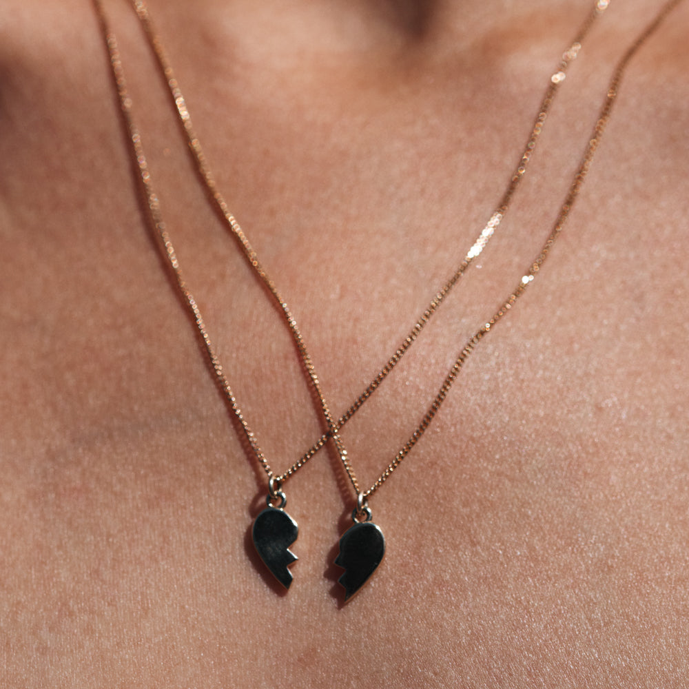 BFF Broken Heart Necklace SET - Gold - Luna & Rose Jewellery