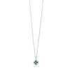 18ct White Gold .41ct Emerald & Diamond Pendant - Walker & Hall