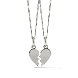 Meadowlark Broken Heart Charm Necklaces - Sterling Silver - Necklace - Walker & Hall
