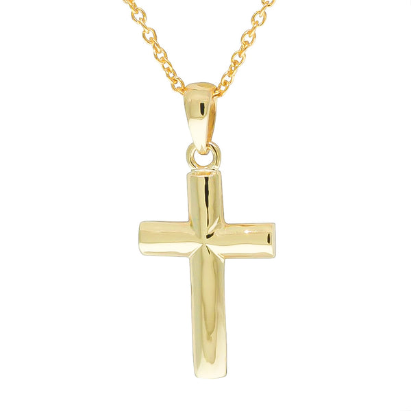 9ct Yellow Gold Cross Pendant - Necklace - Walker & Hall