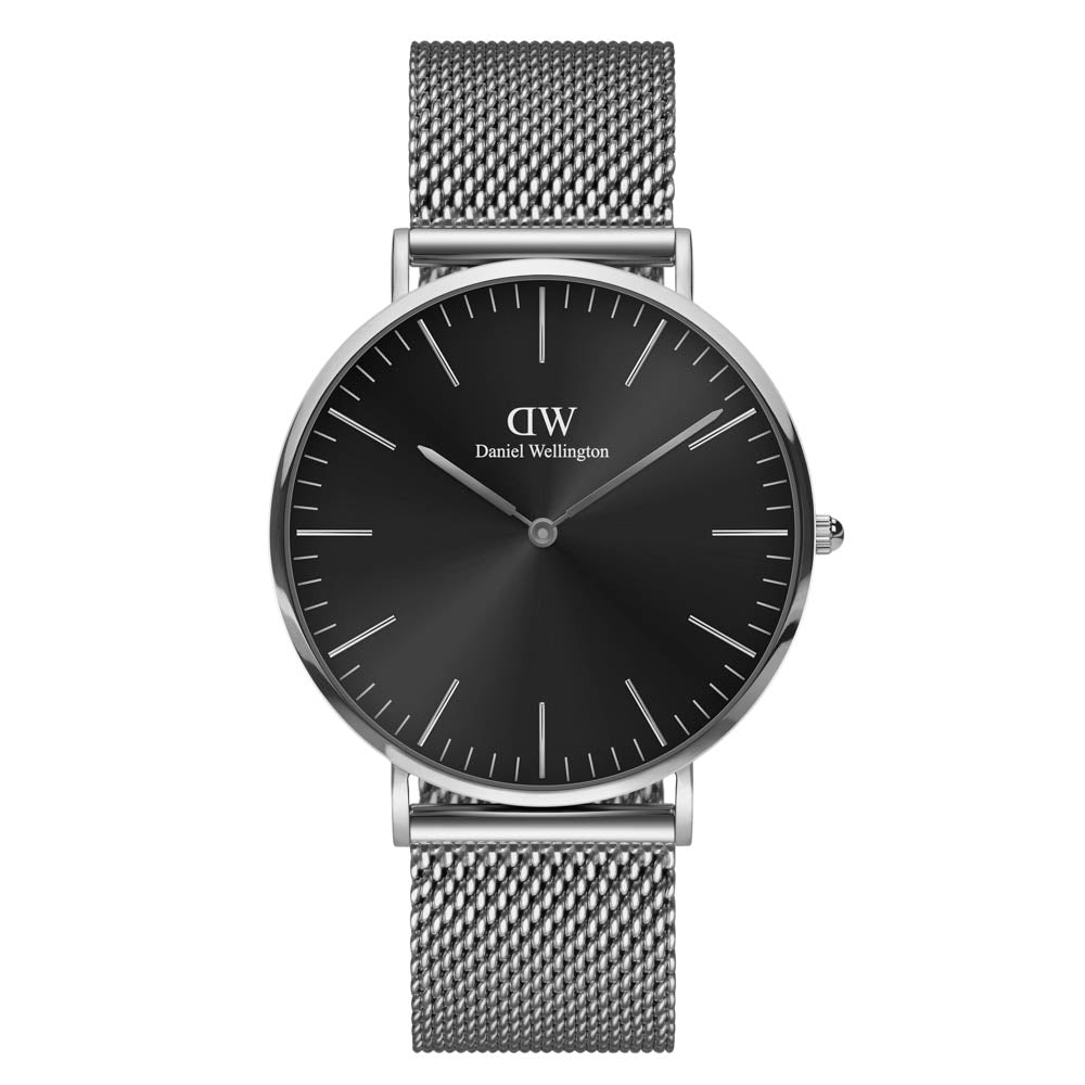 Daniel Wellington Classic Mesh Onyx 40mm Watch - W&H Daniel Wellington Classic Mesh Onyx 40mm Watch - W&H