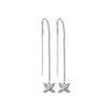Boh Runga Micro Feather Kisses Thread Earrings - Sterling Silver - Walker & Hall