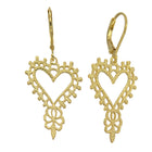 Zoe & Morgan Mini Gypsy Heart Earrings - 22ct Yellow Gold Plated - Walker & Hall