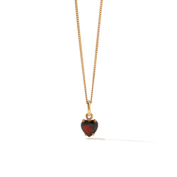 Meadowlark Heart Jewel Necklace - Gold Plated - Necklace - Walker & Hall