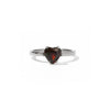 Meadowlark Heart Jewel Ring - Sterling Silver & Thai Garnet - Ring - Walker & Hall