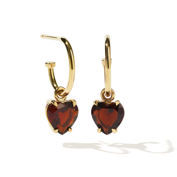 Meadowlark Heart Jewel Signature Hoop Earrings - Gold Plated - Earrings - Walker & Hall