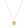 Zoe & Morgan Heart Rays Necklace - Gold Plated - Walker & Hall