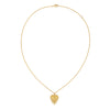 Zoe & Morgan Heart Rays Necklace - Gold Plated - Walker & Hall