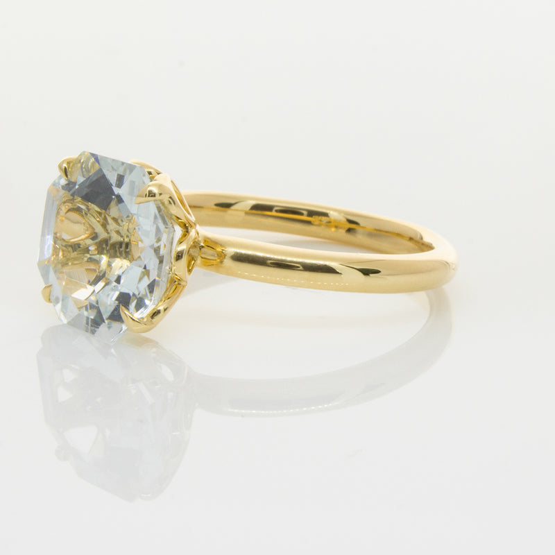 18ct Yellow Gold Aquamarine Octavia Ring-Ring-Walker & Hall