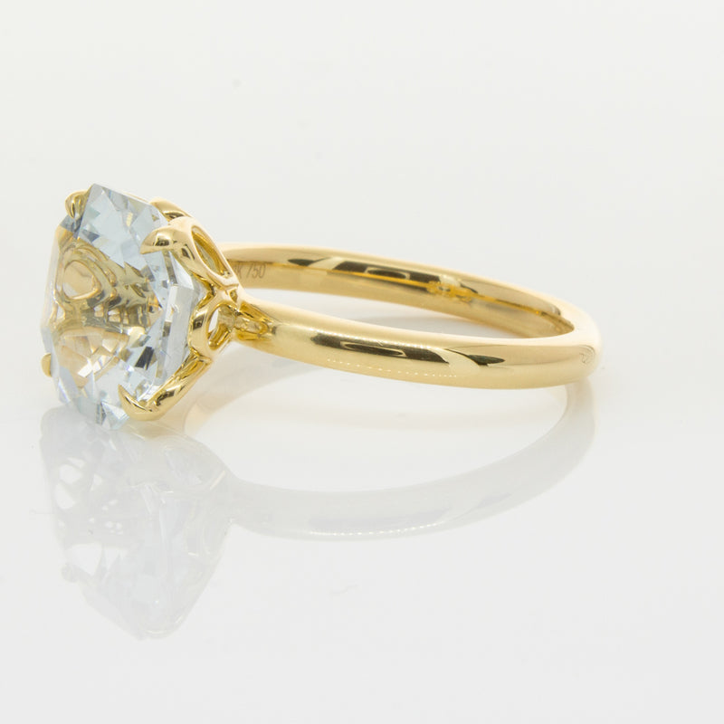 18ct Yellow Gold Aquamarine Octavia Ring-Ring-Walker & Hall