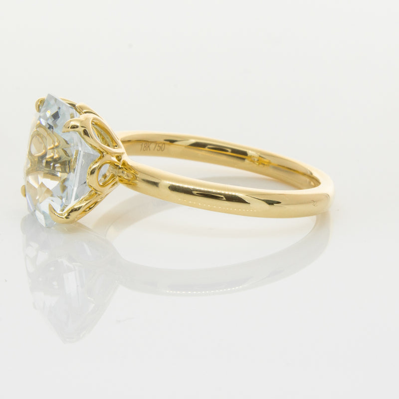 18ct Yellow Gold Aquamarine Octavia Ring-Ring-Walker & Hall