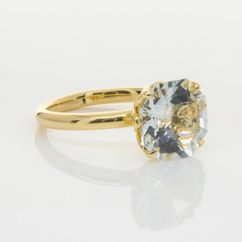 18ct Yellow Gold Aquamarine Octavia Ring-Ring-Walker & Hall