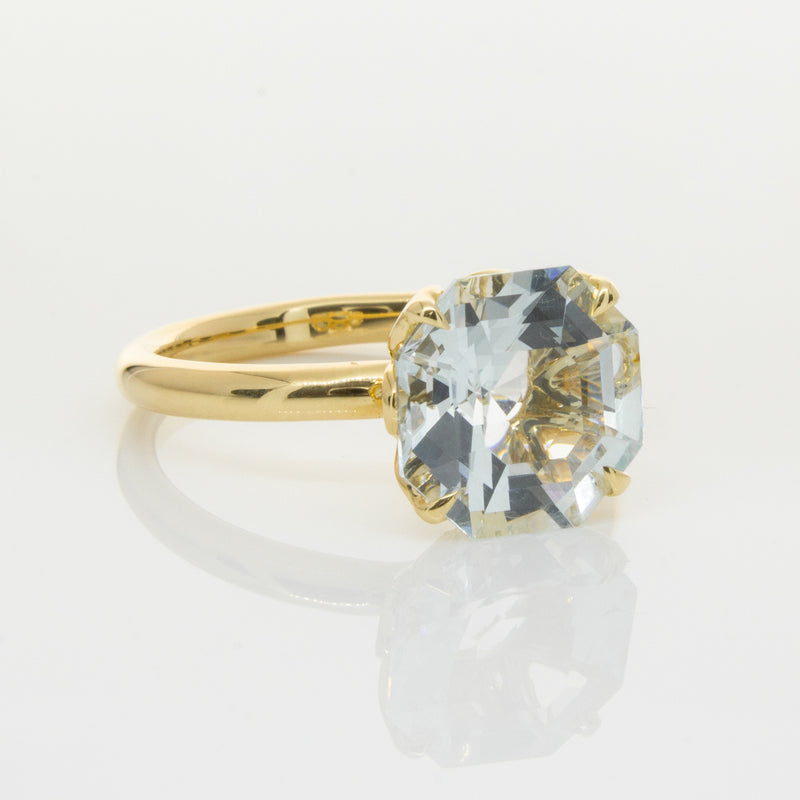 18ct Yellow Gold Aquamarine Octavia Ring-Ring-Walker & Hall