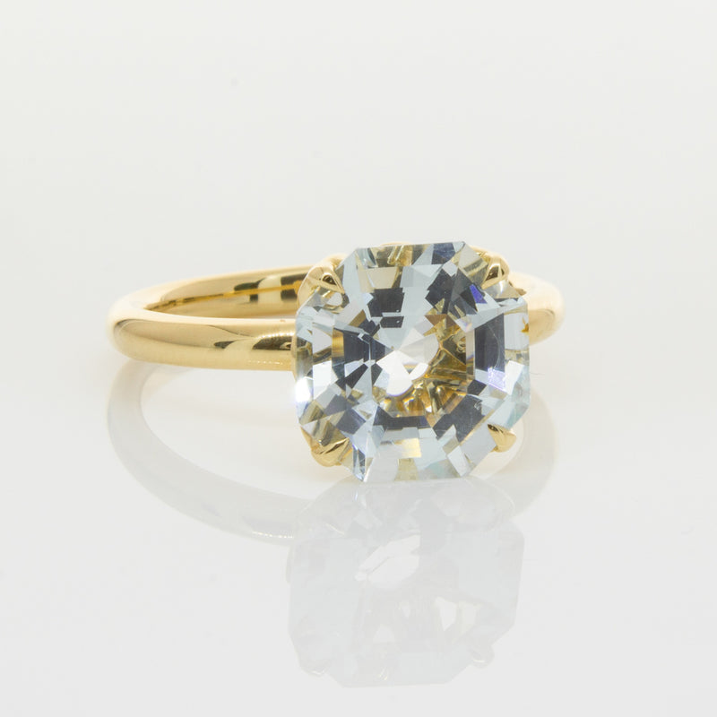 18ct Yellow Gold Aquamarine Octavia Ring-Ring-Walker & Hall