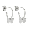 Karen Walker Butterfly Hoop Earrings - Sterling Silver - Earrings - Walker & Hall