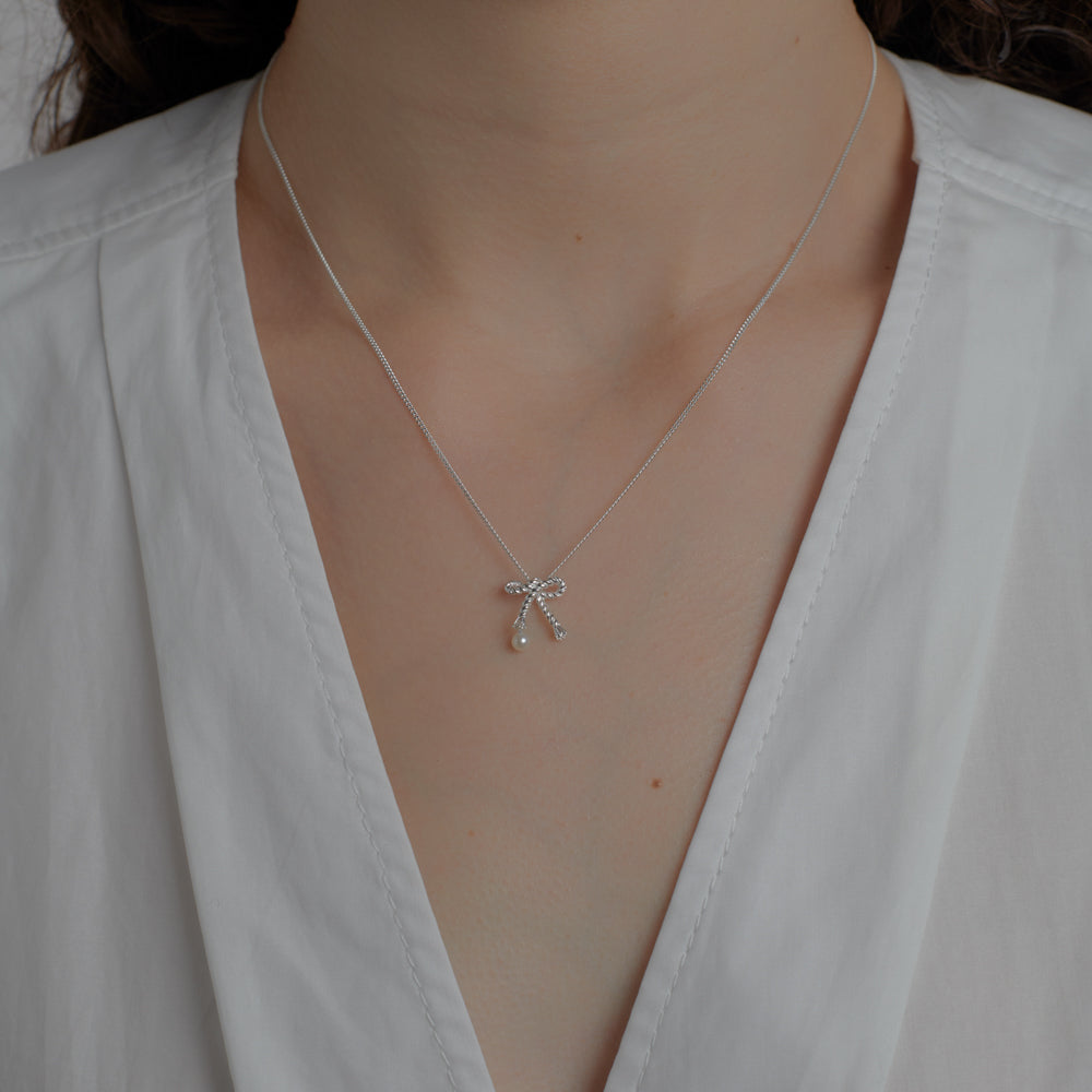 Tiffany Knot Necklace, Pink Diamond - BestFakeJewelry
