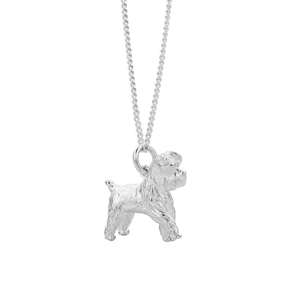 Sterling Silver and 18ct Rose Gold Vermeil Jack Russell Dog Necklace | A  Touch of Silver
