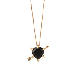 Karen Walker Cupid's Arrow & Heart Necklace - 9ct Yellow Gold - Necklace - Walker & Hall