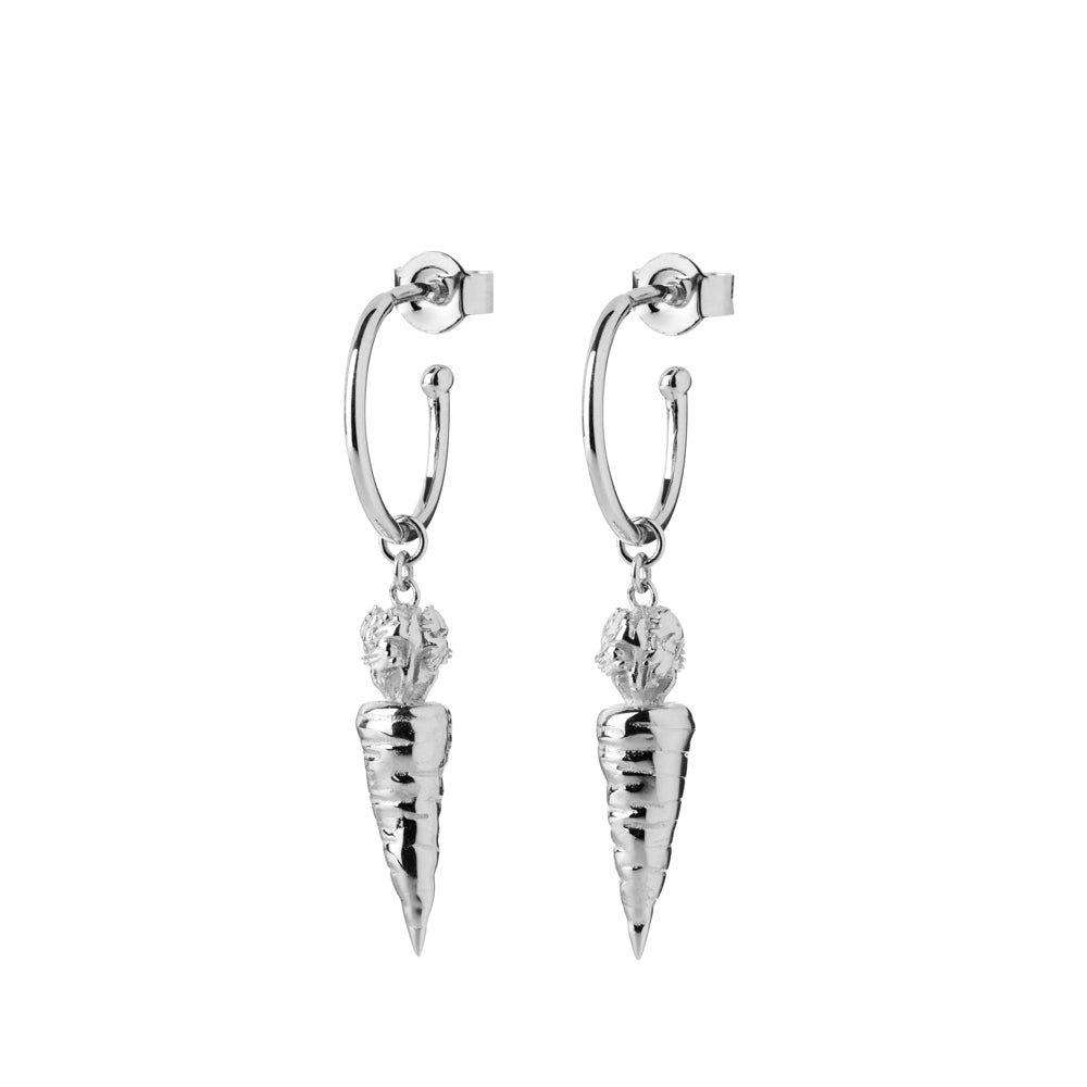 Karen Walker Carrot Hoop Earrings Sterling Silver Walker & Hall