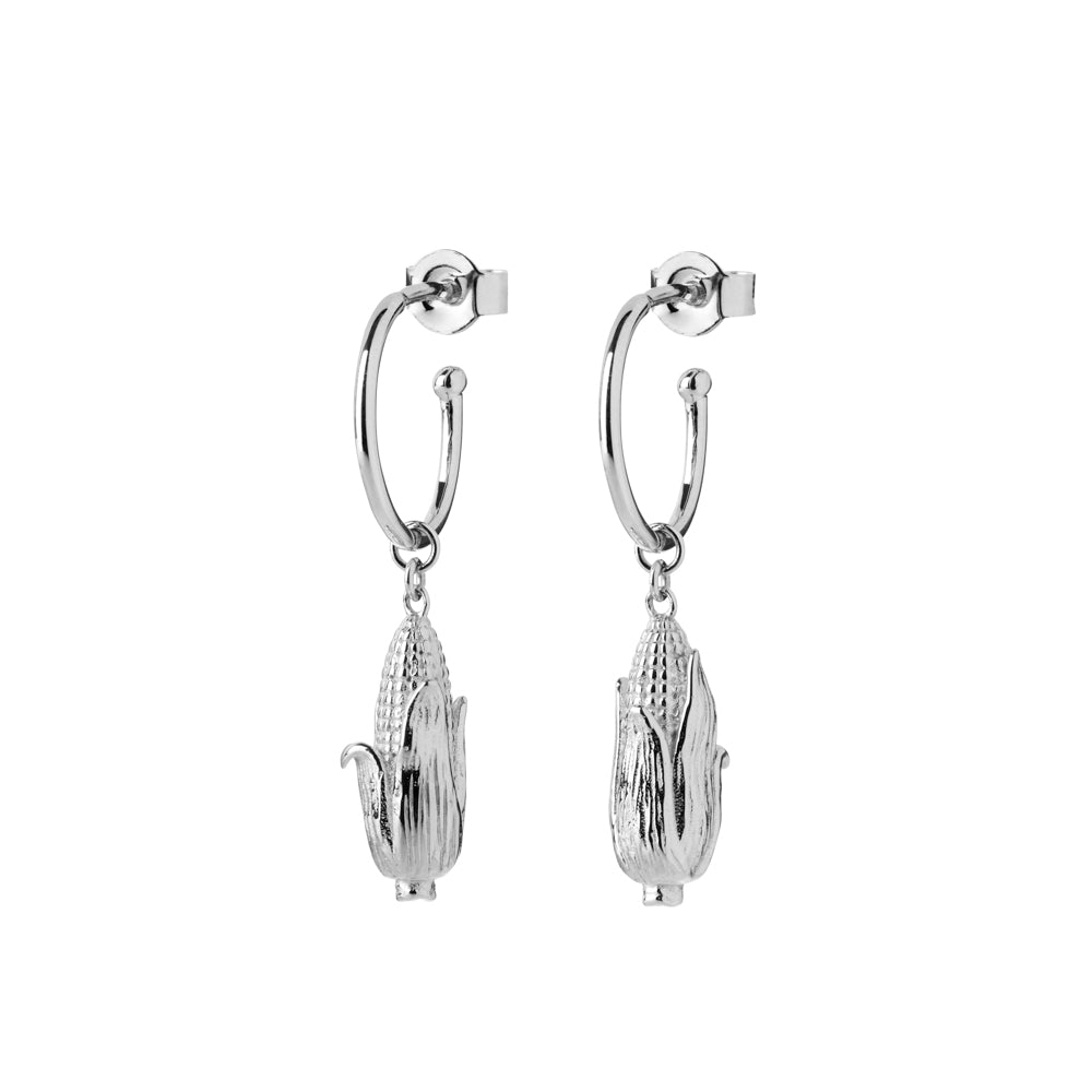Karen Walker Sweet Corn Hoop Earrings Sterling Silver Walker & Hall